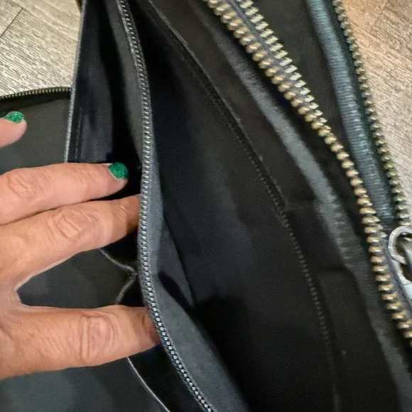 Vtg Coach Portfolio Black Leather - Picture 6 of 14